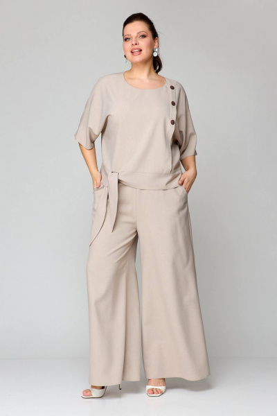 Брюки, туника Koketka i K 1142-2 светло-бежевый - фото 4