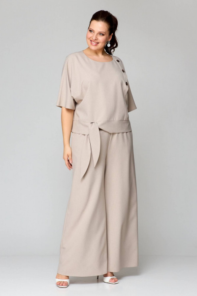 Брюки, туника Koketka i K 1142-2 светло-бежевый - фото 3