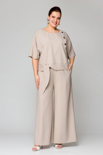 Брюки, туника Koketka i K 1142-2 светло-бежевый - фото 1