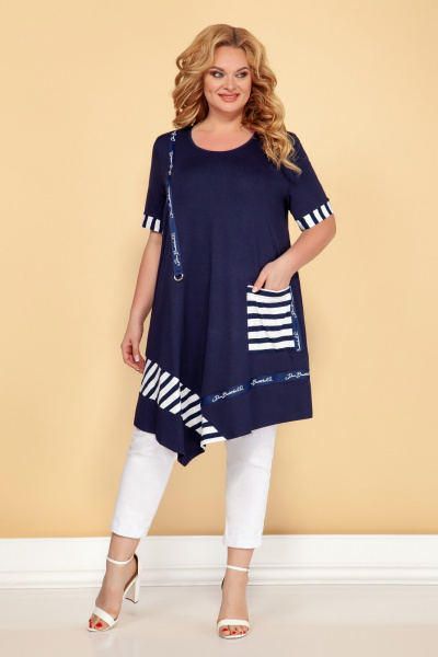Летняя туника с расширенным силуэтом из вискозы Медея и К 2227 - фото 4
