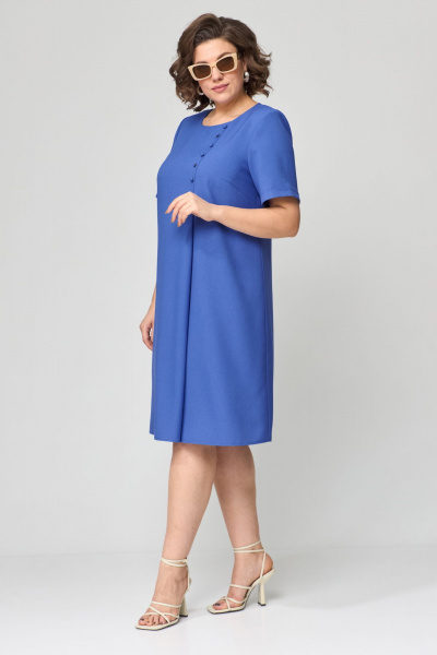 Платье А-силуэт с асимметричной складкой и пуговицами Орхидея 1404 - фото 6