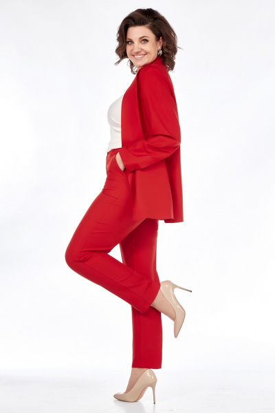 Демисезонный костюм из ткани с жакетом без застежки Медея и К 2240 - фото 7