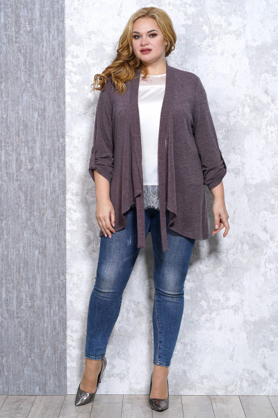 Демисезонный жакет на завязке с рукавом 3/4 Медея и К 2245 - фото 3