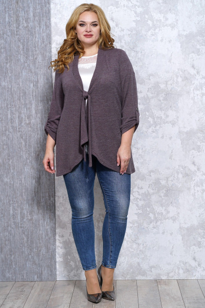 Демисезонный жакет на завязке с рукавом 3/4 Медея и К 2245 - фото 1