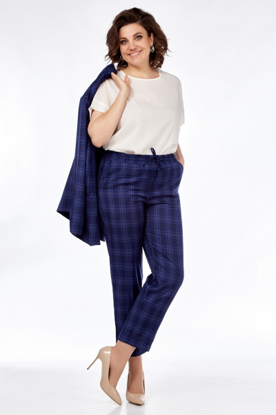 Демисезонный костюм: жакет, блуза и брюки с эффектным дизайном Медея и К 2246 - фото 9