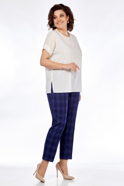 Демисезонный костюм: жакет, блуза и брюки с эффектным дизайном Медея и К 2246 - фото 7