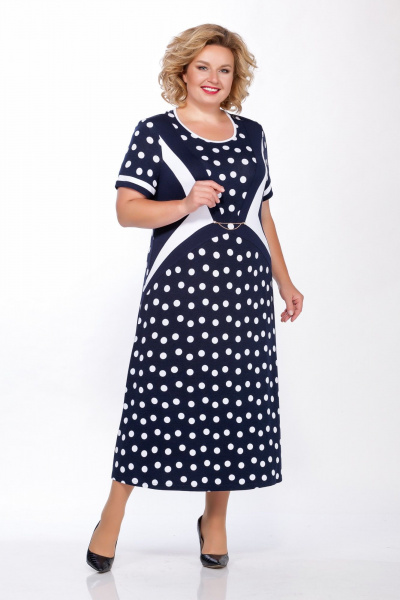 Приталенное летнее платье из вискозы с расширением к низу Медея и К 2251 - фото 1