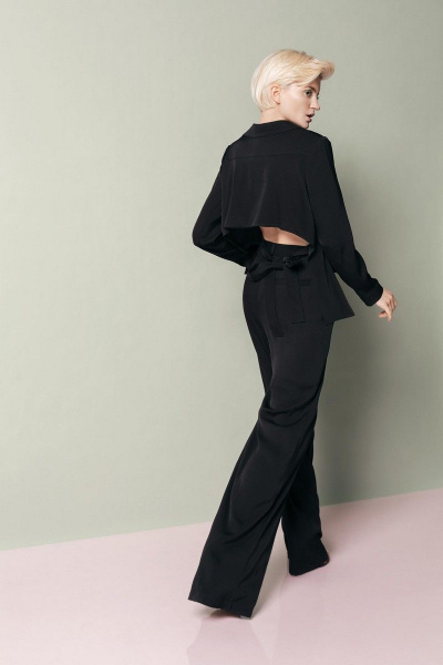 Жакет прямого кроя из костюмной ткани с бантовыми деталями AG Green G066/4 - фото 2