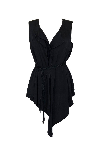 Блузка из костюмной ткани с асимметричной застежкой AG Green G070/3 - фото 4