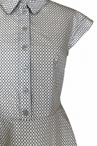 Блузка полуприлегающего силуэта с баской и воротом-стойкой AG Green G072/3 - фото 3