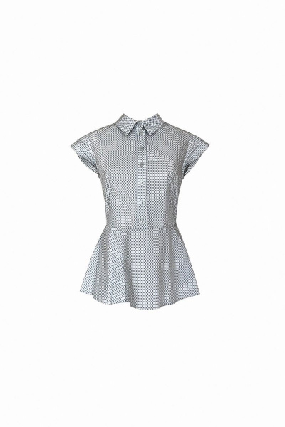 Блузка полуприлегающего силуэта с баской и воротом-стойкой AG Green G072/3 - фото 2