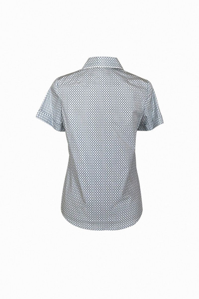 Блузка с накладными карманами и кантом из хлопка AG Green G073/3 - фото 4