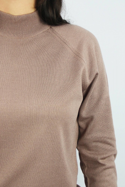 Демисезонный свитер реглан из трикотажа с высоким воротником Полесье С3316-15 5С1754-Д43 158,164 темная_пудра - фото 3