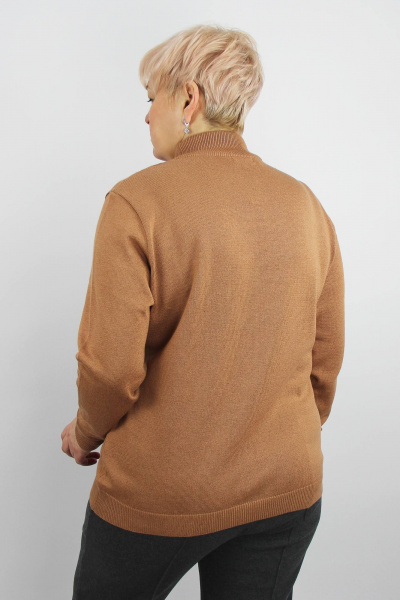 Демисезонный свитер прямого силуэта с воротником-стойкой Полесье С3632-21 1С1230-Д43 170,176 мусс_мокко - фото 3