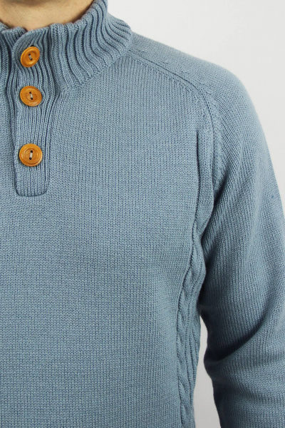 Демисезонный джемпер прямого силуэта с рукавом реглан Полесье С5107-21 1С1341-Д43 170,176 пыльный_голубой - фото 3