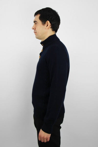 Демисезонный джемпер прямого силуэта с рукавом реглан Полесье С5107-21 1С1341-Д43 182,188 м.синий - фото 2