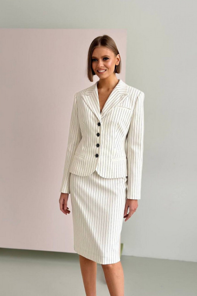 Жакет и юбка из текстиля для делового стиля PUR PUR 11-242 - фото 2
