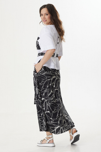 Блуза, юбка Магия моды 2399 белый-черный - фото 7