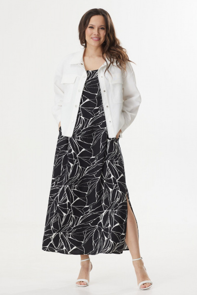 Жакет, сарафан Магия моды 2413 черно-белый - фото 3