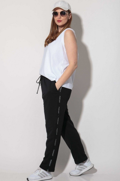 Брюки, жакет SOVA 11105 бело-черный - фото 5