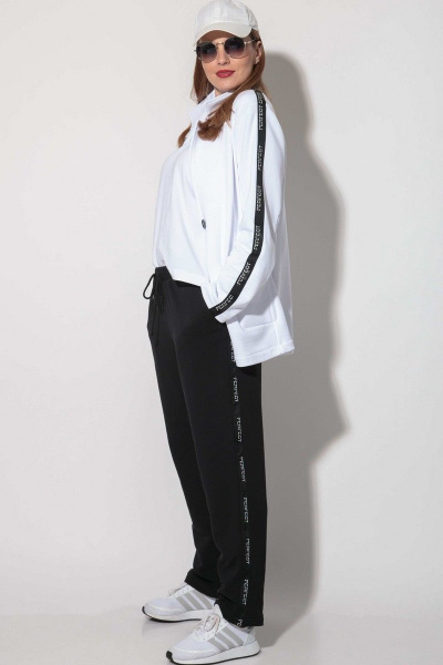 Брюки, жакет SOVA 11105 бело-черный - фото 3