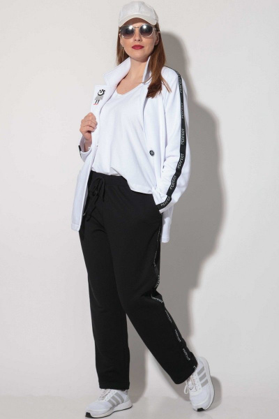 Брюки, жакет SOVA 11105 бело-черный - фото 2