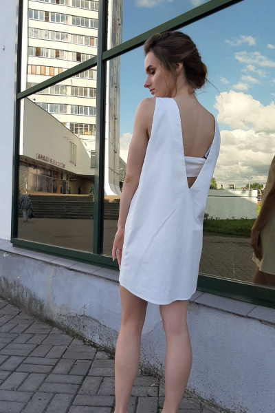 Платье прямого силуэта летнее из текстиля Lady Smile 109 - фото 3