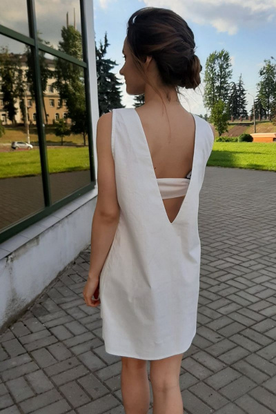 Платье прямого силуэта летнее из текстиля Lady Smile 109 - фото 4