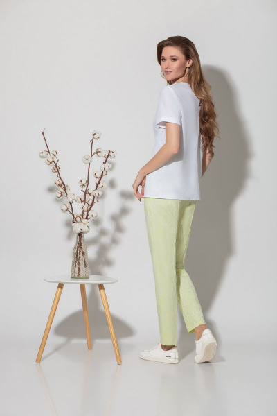 Костюм из жаккардовой ткани блуза и брюки летний Fortuna ШЖ 681 - фото 2