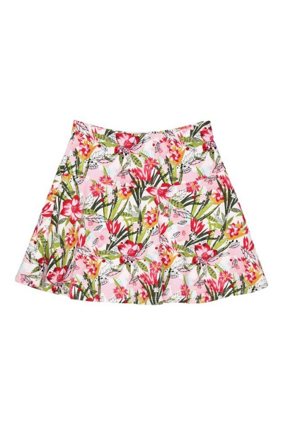 Юбка на кокетке из трикотажа с вышивкой Bell Bimbo 180084 набивной - фото 1