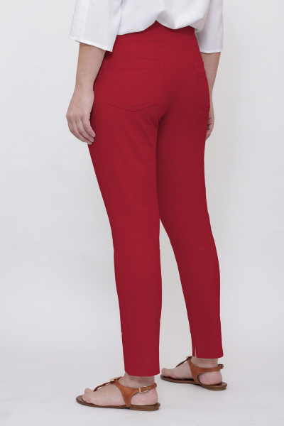 Брюки зауженные с резинкой на лето из джинса Mirolia 393 малина - фото 2