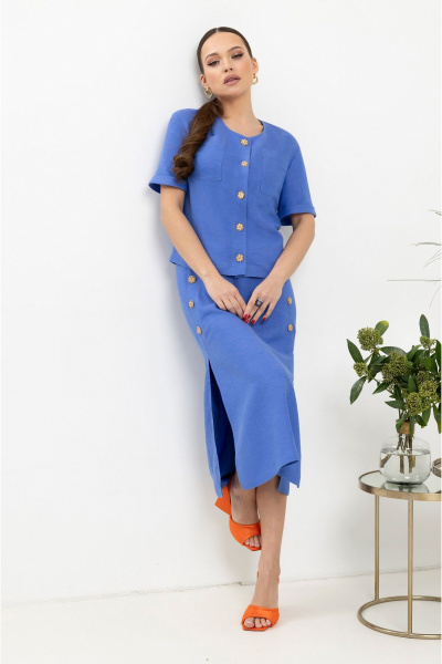 Жакет, юбка Lissana 4891 оттенок_синего - фото 3