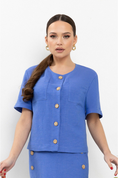 Жакет, юбка Lissana 4891 оттенок_синего - фото 2