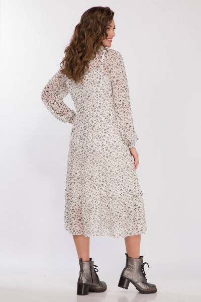 Демисезонное платье-комбинация из шифона и текстиля Matini 1.1590/1 мололко - фото 2