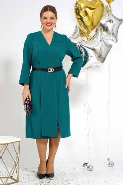 Платье Alani Collection 2016 темно-зеленый - фото 1