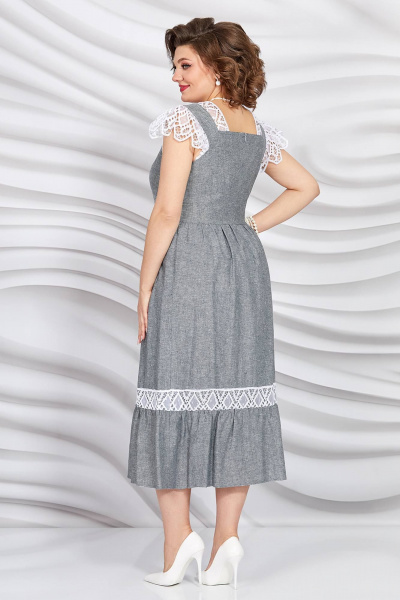 Сарафан из льна с кружевом и широкими шлейками летний Mira Fashion 5249 - фото 2