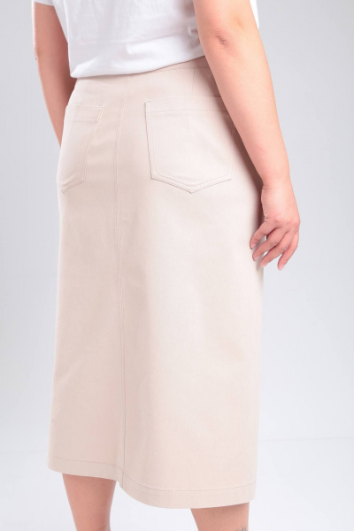 Юбка джинсовая прямого силуэта с карманами Lady Secret 0201 бежевый - фото 5