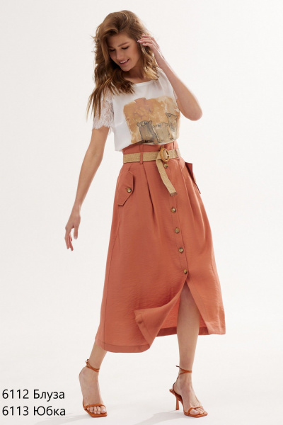 Блуза из французского крепа с регланом и принтом NiV NiV fashion 6112 - фото 8