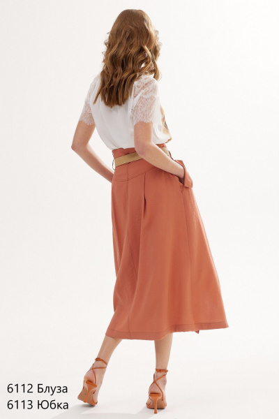 Блуза из французского крепа с регланом и принтом NiV NiV fashion 6112 - фото 3