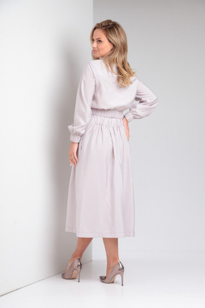 Костюм из вискозы с юбкой и блузой для ежедневных образов Takka Plus 23-182 галиотис - фото 10