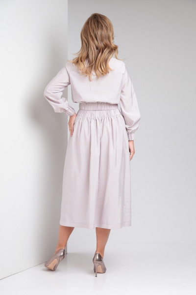 Костюм из вискозы с юбкой и блузой для ежедневных образов Takka Plus 23-182 галиотис - фото 9