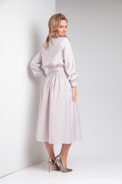 Костюм из вискозы с юбкой и блузой для ежедневных образов Takka Plus 23-182 галиотис - фото 8