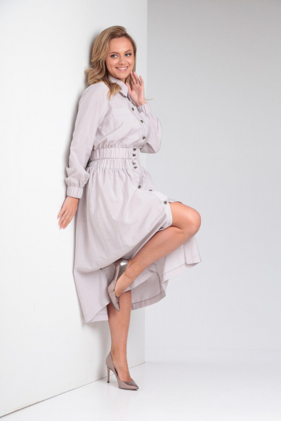 Костюм из вискозы с юбкой и блузой для ежедневных образов Takka Plus 23-182 галиотис - фото 7