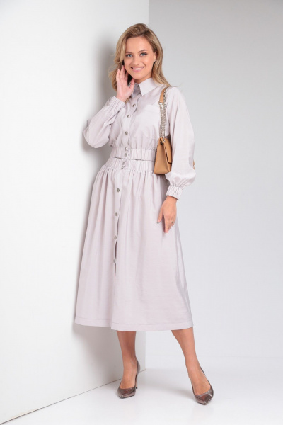 Костюм из вискозы с юбкой и блузой для ежедневных образов Takka Plus 23-182 галиотис - фото 3