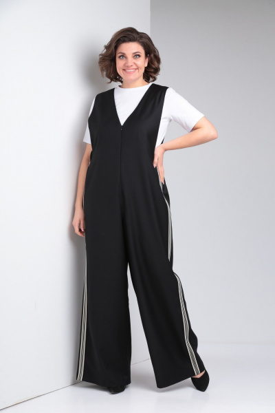 Платье хлопковое с печатью и разрезом в стиле на каждый день Takka Plus 24-219 - фото 1