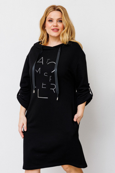 Платье BRELA 2321 печать_серебро_черный - фото 3