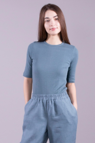 Круглогодичные домашние футболки из трикотажа 8 Марта 16502-4С549Д40-170,176 зеленый - фото 1