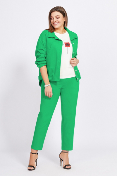 Брюки, жакет, футболка Милора-стиль 1100/1 яблоко - фото 1