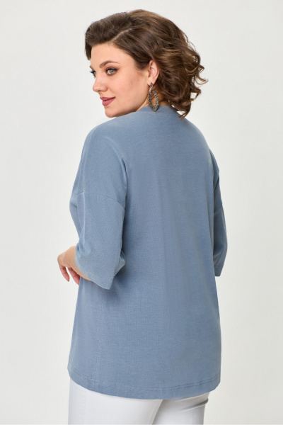 Блуза из трикотажа, летняя, длина 71 см DaLi 5676 - фото 4