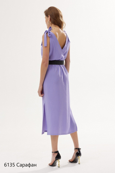 Летний сарафан на бретелях из текстиля, длина миди NiV NiV fashion 6135 - фото 5